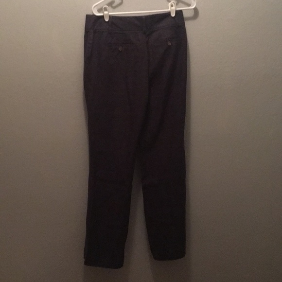 Loft navy linen wide leg pants. - Picture 2 of 4